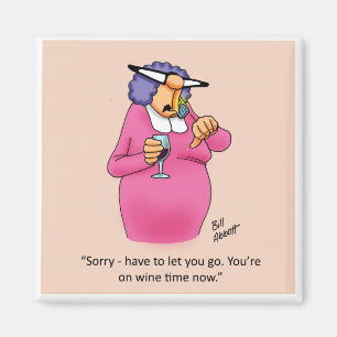 Funny Wine Time Humor Magnet Spectickles Magneet