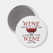 Funny Wine verbetert Magnet Magneet (Voorkant / Achterkant)