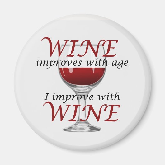 Funny Wine verbetert Magnet Magneet (Voorkant)