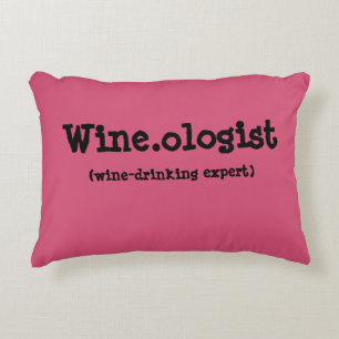 Funny Wineoloog Quote Accent Pillow Decoratief Kussen