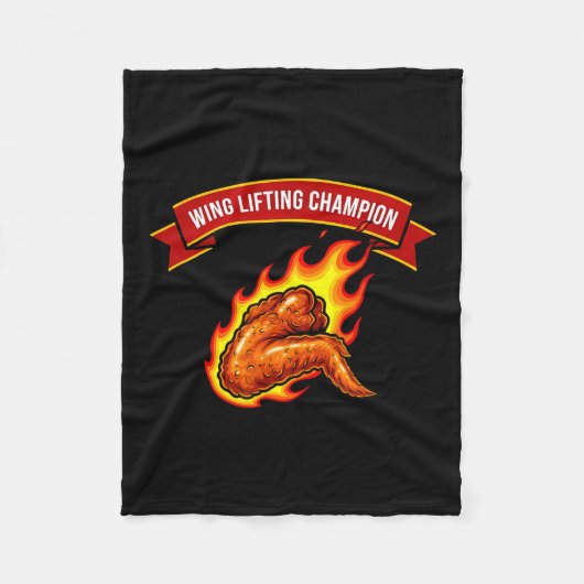 Funny Wing Lifting Chamon  Fleece Deken (Voorkant)