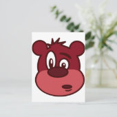 Funny Winking Bear Briefkaart (Staand voorkant)