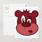 Funny Winking Bear Briefkaart (Voorkant / Achterkant)