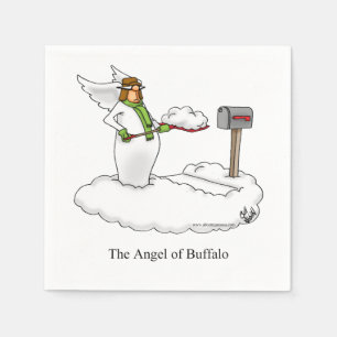 Funny Winter Buffalo Cocktail Napkins Servet