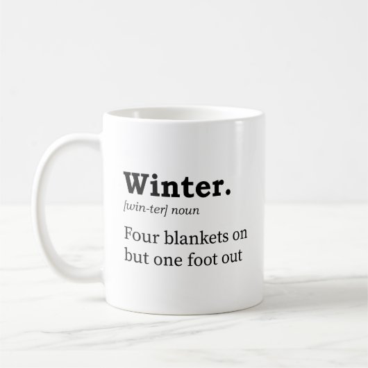 Funny winter definition koffiemok (Links)