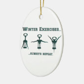 Funny Winter Exercises Keramisch Ornament (Links)