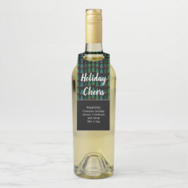 Funny Winter Rustic Holiday Cheers Tree Pattern Flessenhanger