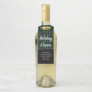 Funny Winter Rustic Holiday Cheers Tree Pattern Flessenhanger