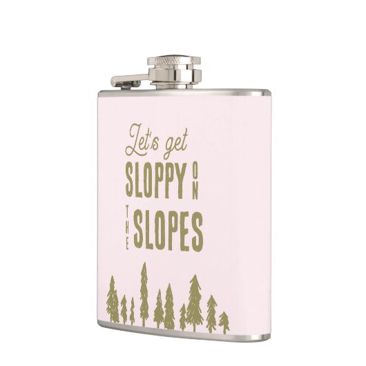 Funny Winter Ski Bachelorette Party Heupfles (Links)