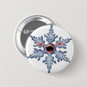Funny Winter Snowflake Zombie Ronde Button 5,7 Cm (Voorkant /achterkant)