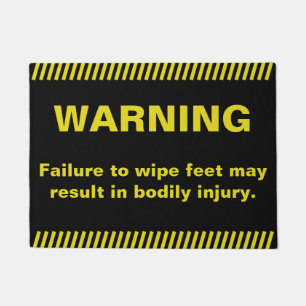 Funny Wipe Feet Warning Deurmat