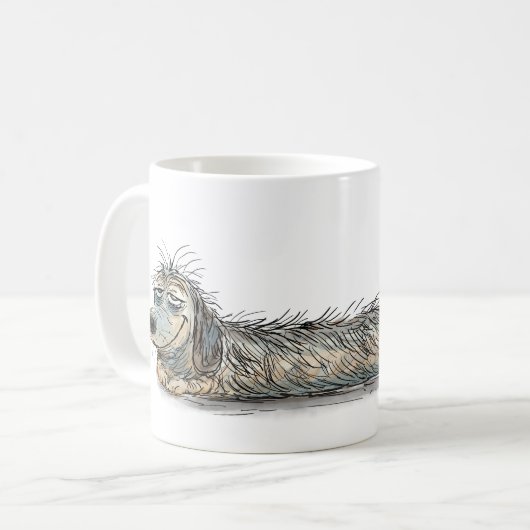Funny Wire Haired Dachshund Mug (Devant gauche)