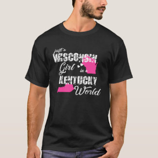 Funny Wisconsin Shirten Gewoon een Wisconsin meisj T-shirt