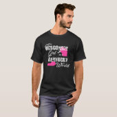 Funny Wisconsin Shirten Gewoon een Wisconsin meisj T-shirt (Voorkant volledig)