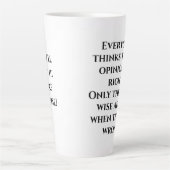 Funny Wise Gezegde Latte Mok (Voorkant)