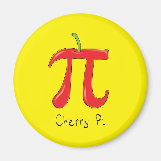 Funny Wiskunde Cherry Pi Magneet (Voorkant)