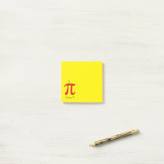 Funny Wiskunde Cherry Pi Post-it® Notes (Op bureau)