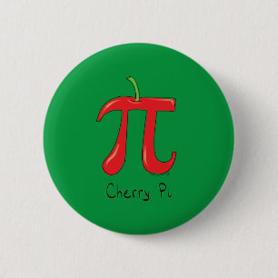 Funny Wiskunde Cherry Pi Ronde Button 5,7 Cm