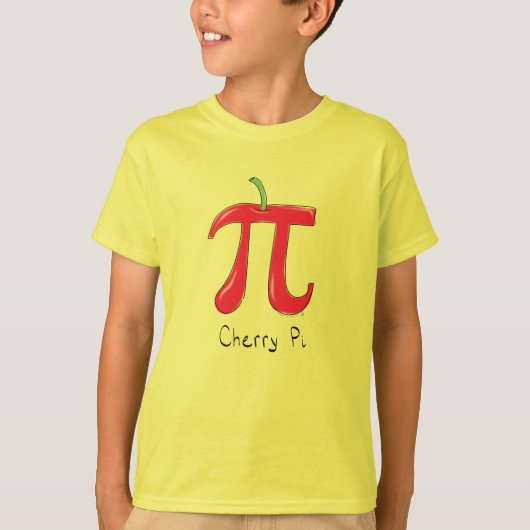 Funny Wiskunde Cherry Pi T-shirt (Voorkant)