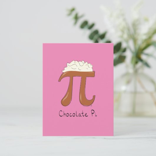 Funny Wiskunde Chocolate Pi-symbool Briefkaart (Staand voorkant)