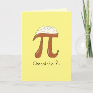 Funny Wiskunde Chocolate Pi-symbool Kaart