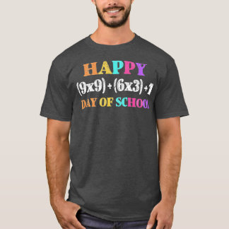 Funny Wiskunde Formule 100 dagen van schoolleraren T-shirt
