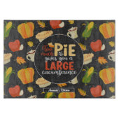 Funny Wiskunde Geek Pie Pun Thanksgiving Snijplank (Voorkant)