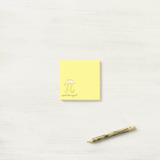 Funny Wiskunde Humor Lemon Pi Post-it® Notes (Op bureau)