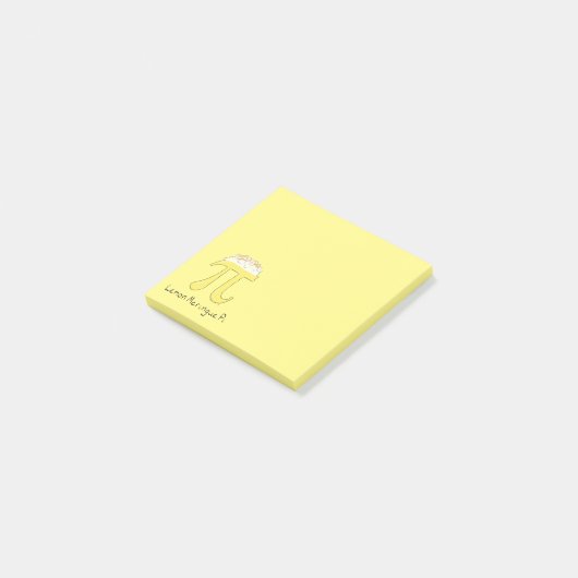 Funny Wiskunde Humor Lemon Pi Post-it® Notes (Schuin)