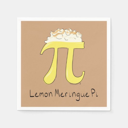 Funny Wiskunde Humor Lemon Pi Servet (Voorkant)
