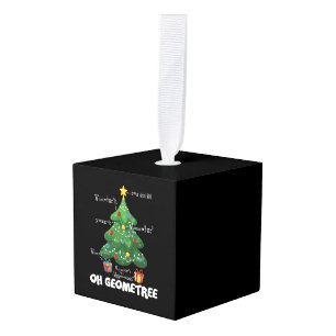 Funny Wiskunde leraar kerst Geometree Kubus Ornament