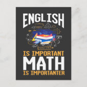 Funny Wiskunde leraar Struggle Problemen Engels Briefkaart (Voorkant)