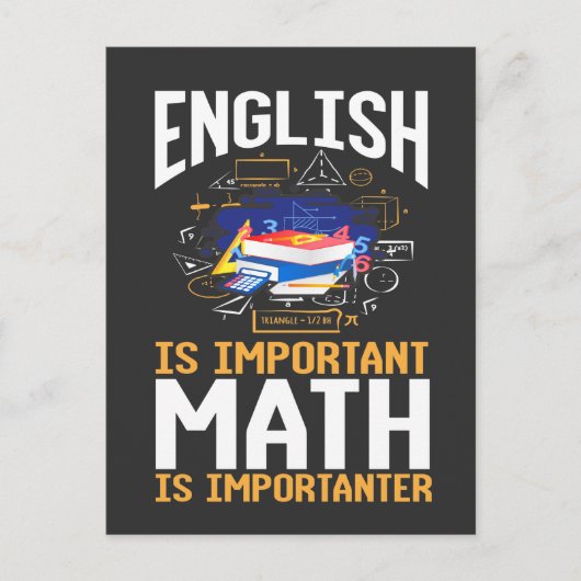 Funny Wiskunde leraar Struggle Problemen Engels Briefkaart (Voorkant)