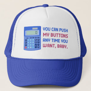 Funny Wiskunde Nerd Calculator Duw mijn Buttonnen  Trucker Pet