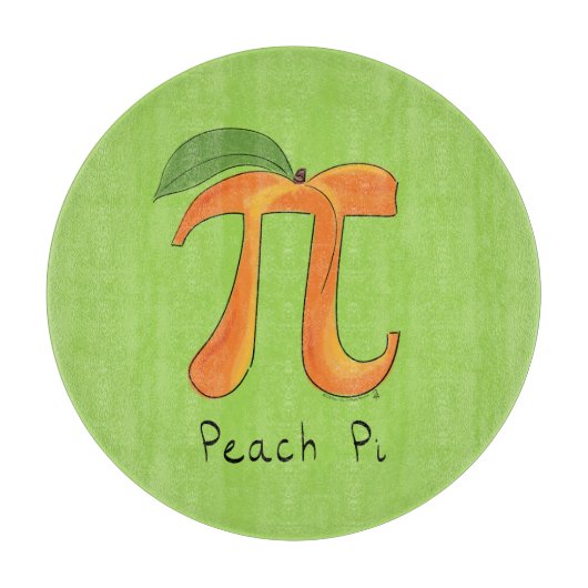 Funny Wiskunde Peach Pi-symbool Snijplank (Voorkant)