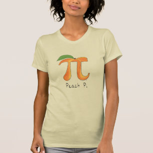 Funny Wiskunde Peach Pi-symbool T-shirt