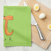 Funny Wiskunde Peach Pi-symbool Theedoek (Quarter Fold)