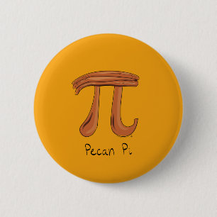 Funny Wiskunde Pecan Pi Thanksgiving Herfst Ronde Button 5,7 Cm