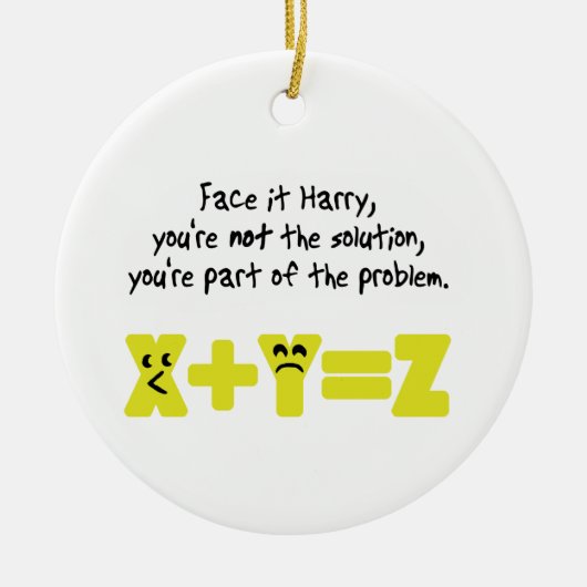 Funny Wiskunde Probleem Keramisch Ornament (Voorkant)