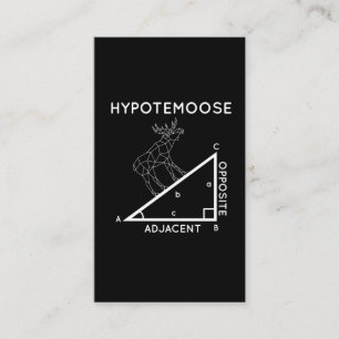 Funny Wiskunde Pun Moose Hypotenuse wiskundige. Visitekaartje