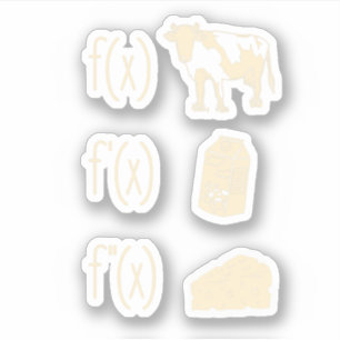Funny Wiskunde Teacher Art Koe Melkkaas F Sticker