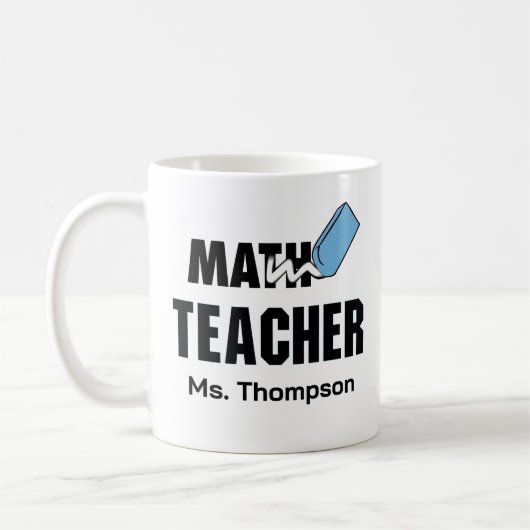 Funny Wiskunde Teacher Blue Eraser Koffiemok (Links)