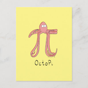 Funny Wiskunde Teacher Octopus Briefkaart