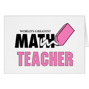 Funny Wiskunde Teacher Pink Eraser