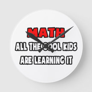 Funny Wiskunde Teacher Shirts and Gifts Ronde Klok