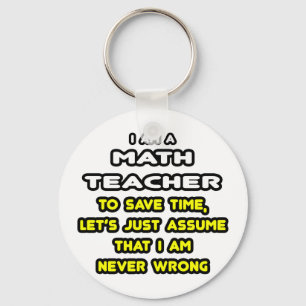 Funny Wiskunde Teacher T-Shirts en Gifts Sleutelhanger
