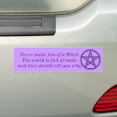Funny Witch Bumpersticker (Op auto)