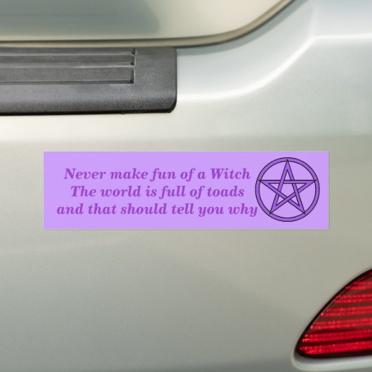 Funny Witch Bumpersticker (Op auto)