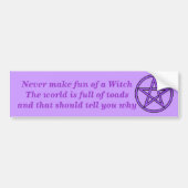 Funny Witch Bumpersticker (Voorkant)