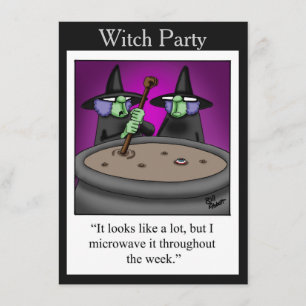 Funny Witch Party Uitnodigingen